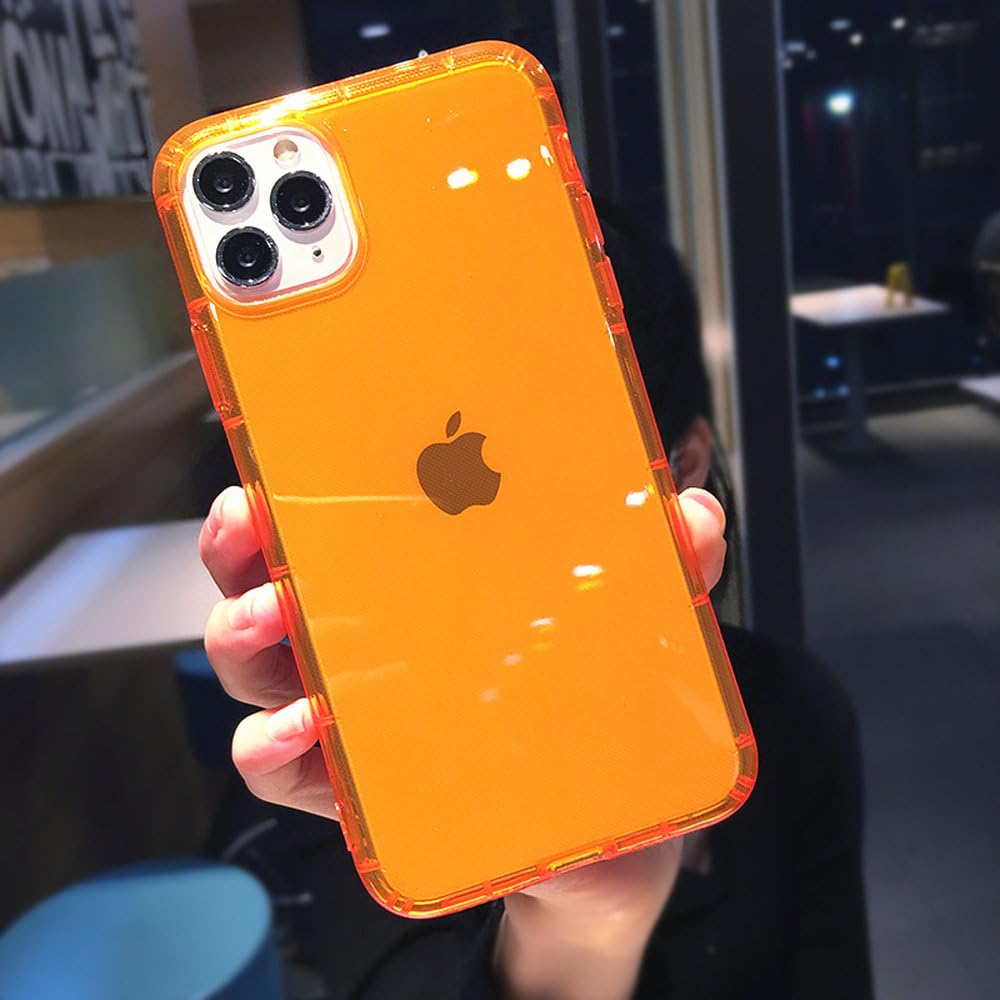 Amazon.co.jp: 蛍光色透明電話ケース iPhone 11 12 13 14 15 Pro Max X